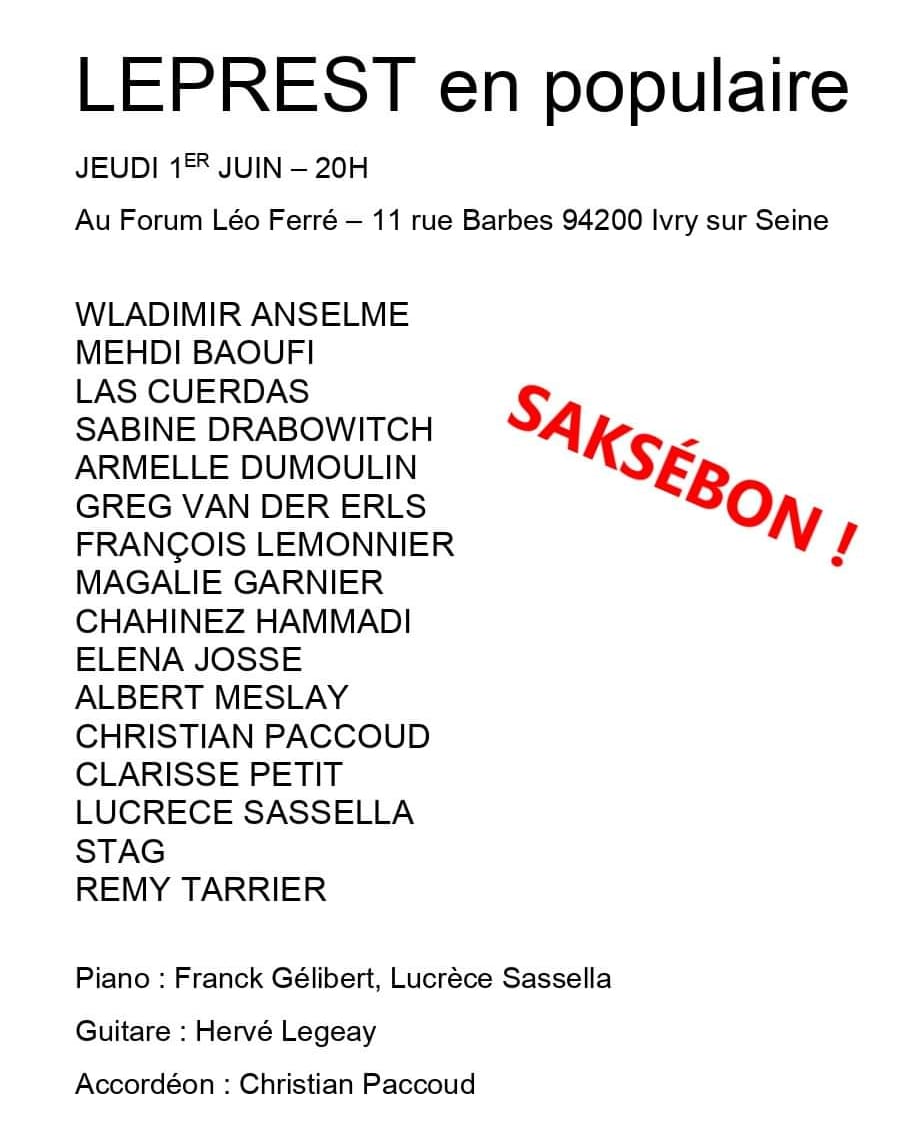 forum leo ferré 1 juin